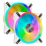 Corsair (CO-9050106-WW) QL140 ARGB 140mm 2 Pack with Lighting Node Core White