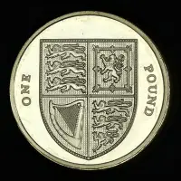 在飛比找Yahoo奇摩拍賣-7-11運費0元優惠優惠-英國1鎊盾徽鍍金精制紀念幣2011年1英鎊