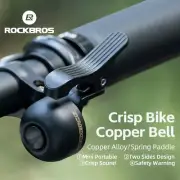 ROCKBROS Copper Alloy MTB Bicycle Bike Bell Handlebar Cycling Alarm Ring Bell