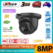 3.6mm AU Dahua 8MP 4K IR Starlight IPC-HDW2831TM-AS-S2 IP Camera PoE Audio&Alarm