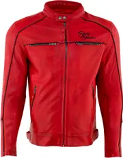 Rusty Stitches Chase, leather jacket , color: Red/Black , size: M