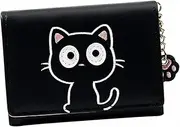 [WOFASHPURET] Cute Kitten RFID Card Holder Girls Coin Purse Small Change Purse Stylish Wallet Design Easy Zipper Access