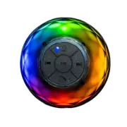 Splash Proof Shower Quality Speaker Vivid Colour Led Lights Rechargeable Battery