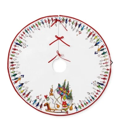 NWT Williams Sonoma The Grinch Christmas Tree Skirt 56" Diameter Multi