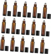 PAMINGONO 20pcs Perfume Glass Containers Oil Dispenser Bottle Set Essential Oil Perfume Roller Bottles 10ml Refillable