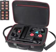Zadii Hard Shell Case for Nintendo Switch, Pro Controller, w/ Accessories