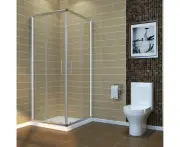 ELEGANT Square Shower Enclosure Corner Entry Shower Screen 860x900mm