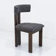 Ezzo Dining Chair Boucle Upholstered Ash Wood Leg