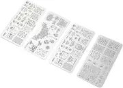 LALAFINA Diy Nail Stamping Plates 4pcs Halloween Nail Art Stamping Plates Art Stamper Kit Set