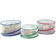 3pc 30/35/40cm Pop Up Food Covers Nylon Mesh Red/Blue/Green Home/Outdoor Dining