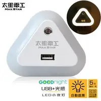 在飛比找PChome商店街優惠-促銷下殺【太星電工】Good night USB光感LED小