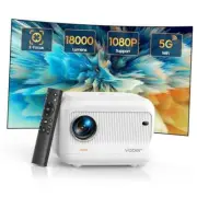 [Electric Focus]Mini Projector with 5G WiFi and Bluetooth 5.2, 18000 White