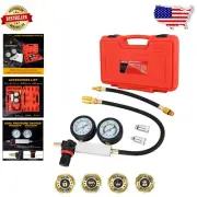 Compact Engine Compression Tester with Dual Gauges - 3-Inch Easy-Read Display