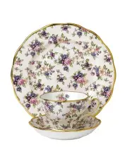 [Royal Albert] English Chintz 1940 Teacup Saucer Plate in Cream