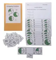 Teacher Made Math Learning Center Educational Resource Game Comparing Fractions