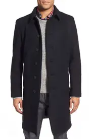 Schott NYC Wool Blend Officer's Coat
