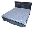 PVC Double Bed Mattress Protector Sheet, Grey 6.5 x 6 feet US