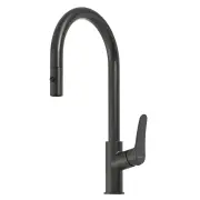 OLIVERI Verona Pull Out Goose Neck Spray Mixer - Gunmetal VA306505GM-P