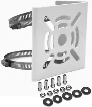 Universal Vertical Pole Mount for Security Camera Solid Metal Bracket with Loops