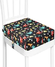 Toddler Booster Seat for Dining Table, Washable Thick Strong Support Portable Booster Chair for Toddlers Eating, Easy Cleaning Booster Seat Cushion Detachable with Fix Straps