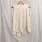 NWT Audra Intersection Silk Top, Cream/Off-white, Asymmetrical
