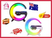 Smart Alarm Clock Sound Machine Wake Up Light Bluetooth Speaker Wireless Charger