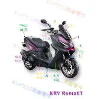 在飛比找蝦皮購物優惠-（光陽原廠車殼）KRV Roma GT 車殼 儀錶前蓋 前土