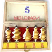 5 pc 1/2" Shank Architectural Specialty Molding-1Router Bit w/Box