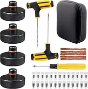 Swpeet 31Pcs Lifting Jack Pad, 4PCS Rubber Jack Pad Adapter Jack Point Pad Pucks Tool Chassis Sturdy Adapter with Storage Box Perfect Car Tire Repair Tool Kit