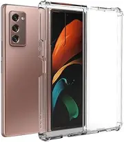 USTIYA Case for Samsung Galaxy Z Fold 2 Cover Clear Protective Acrylic + TPU No Yellowing Four Corners Thickening Transparent