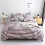 BED SHEETS SET COTTON QUILT DUVET COVER BEDDINGS 4SETS QUEEN