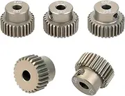 Gears Pinion Gear Set, Pinion Gear 5Pcs 64DP Spur Gear 3.175mm Inner Hole Gear 21T-25T 26T-30T 31T-35T 36T-40T 41T-45T 46T-50T Motor Pinion Gear for 1/10 Electric Car bore Shaft(5pcs 21t 25t)