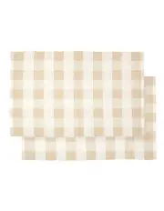 [Salt&Pepper] Dine Check Placemat Oat Set of 2 33x48cm in Oat