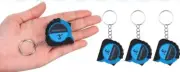 4 lot-3 ft Keychain Mini Retractable Measuring Tape with Lock Easy Read (BLUE)