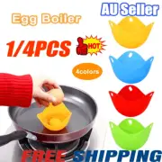 1/4Pcs Silicone Egg Poacher Poaching Pods Pan Poached Cups Moulds For Kitchen ET