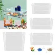 Fish Tank Fish Tank with Lid, Dustproof Habitat, Turtle Tank for Coffee Table
