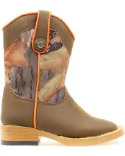 Double Barrel Toddler Buckshot Side Zipper Cowboy Boot Square Toe 44118222