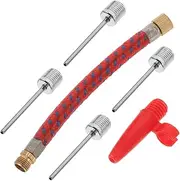 DINHEAROM Universal Bike Pump Adaptor Kit Car Air Input Connector Air Inflation Accessory for Bike Tire Football