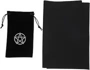 NOLITOY Complete Tarot Card Kit 2pc Pentacle Tablecloth Drawstring Bag Ideal for Tarot Reading Meditation