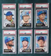 Topps Living Set Mets 6 Card Lot PSA 9 & 10 GEM MINT Diaz McNeil Nimmo Senga RC