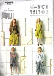 Vogue V8975 Misses XS to M Marcy Tilton Pullover Dress and Jacket Sewing Pattern