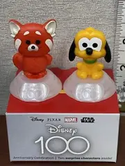 Walt DISNEY 100 Anniversary MCDONALDS Toys PLUTO & PANDA Turning RED Figures!#26