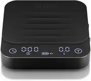 WACACO Exagram Pro Coffee Scale with Timer, Super Mini Food Scale, Three Modes Kitchen Scale Rechargeable, Smart Espresso Scale with Carrying Box& Removable Silicone Pad, Black