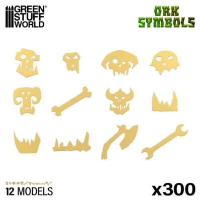 Green Stuff World Ork Runes and Symbols for 40K and Age of Sigmar