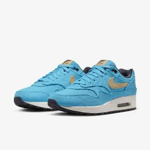 【NIKE 耐吉】休閒鞋 男鞋 Air Max 1 PRM Corduroy 藍 卡其勾 燈芯絨(FB8915-400)