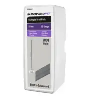 PowerFit 57mm DA Angle Electro-Galvanised Brad Nails - 2000 Pack
