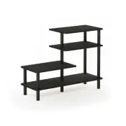 Furinno Turn-N-Tube Multipurpose Shelf Espresso/Black 4 Tier Side Ladder Shelf