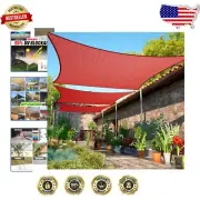 Rectangle 12' x 18' Red Sun Shade Sail - Protect Your Outdoor Spaces in Style