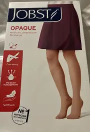 New JOBST 115366 Opaque Natural 20-30 mmHg Large Knee OT Compression Socks