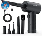 Compressed Air Duster - 120000RPM 3 Speeds Electric Air Duster, 7600Mah Battery